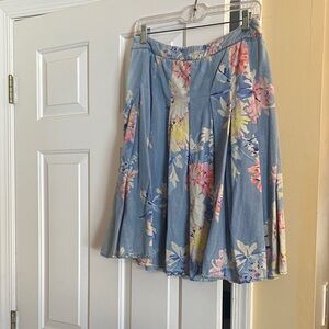 Joules Pastel Floral A-Line Skirt